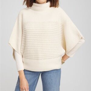 NWT Chico’s Mock Neck Dolman Sleeve Sweater Poncho.
